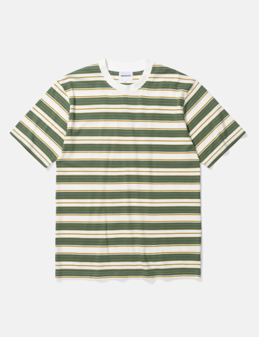 Norse Projects Johannes Multi Stripe T-Shirt - Moss Green