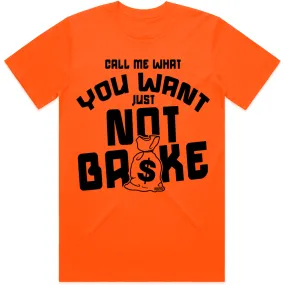 NOT BROKE : Blood Orange Sneaker Tees Shirt (black ink)