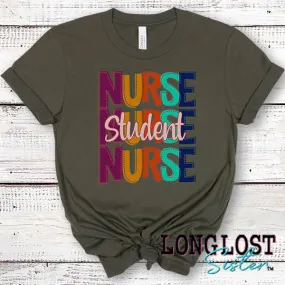 Nurse Stitched Occupation Short Sleeve T-shirt Personalized