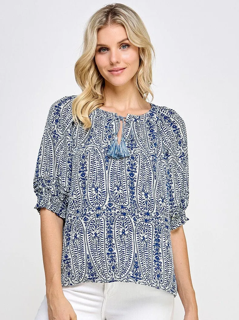 Paula Paisley Print Blouse