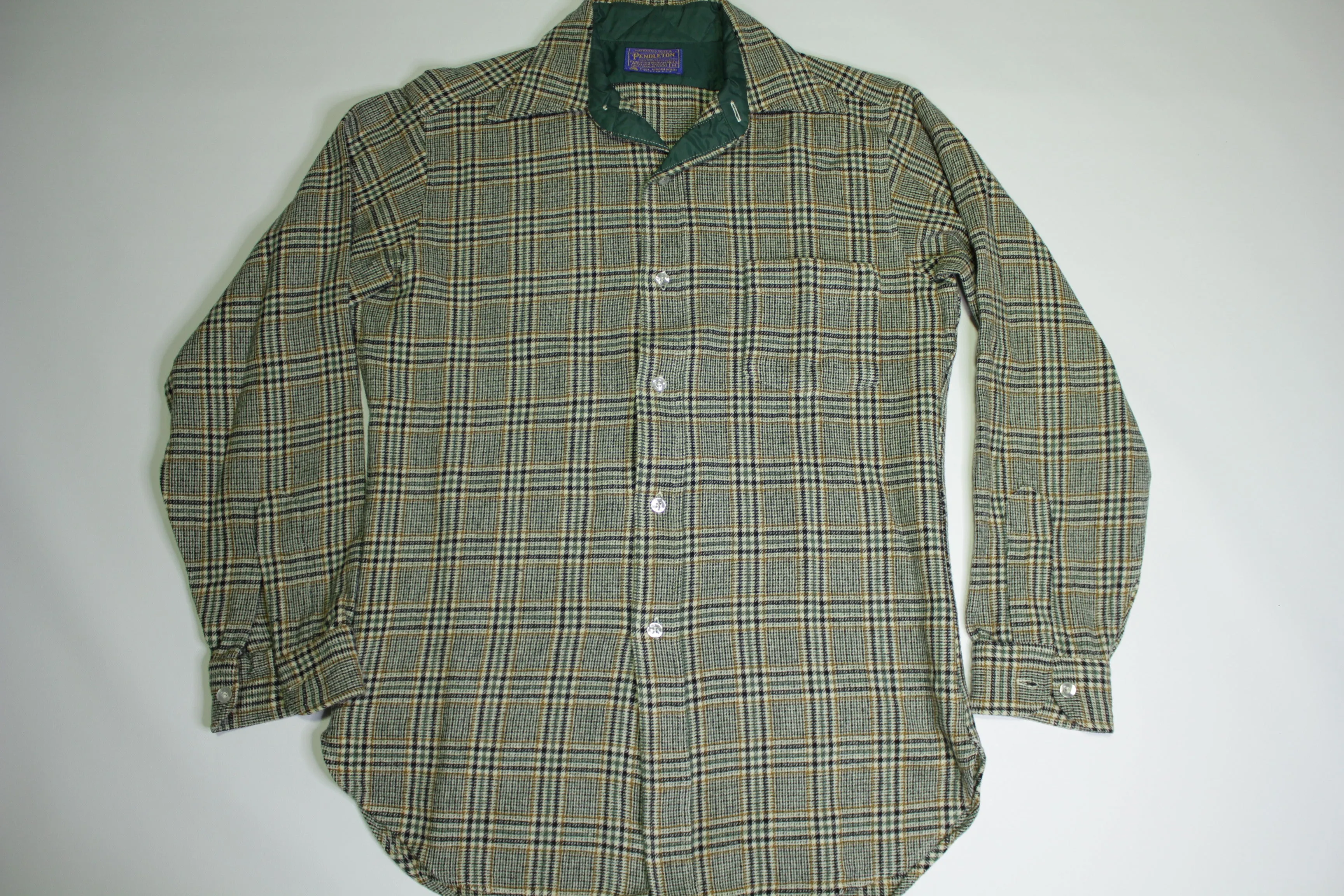 Pendleton 1960's Vintage Pure Virgin Wool USA Lodge Fireside Board Button Up Shirt