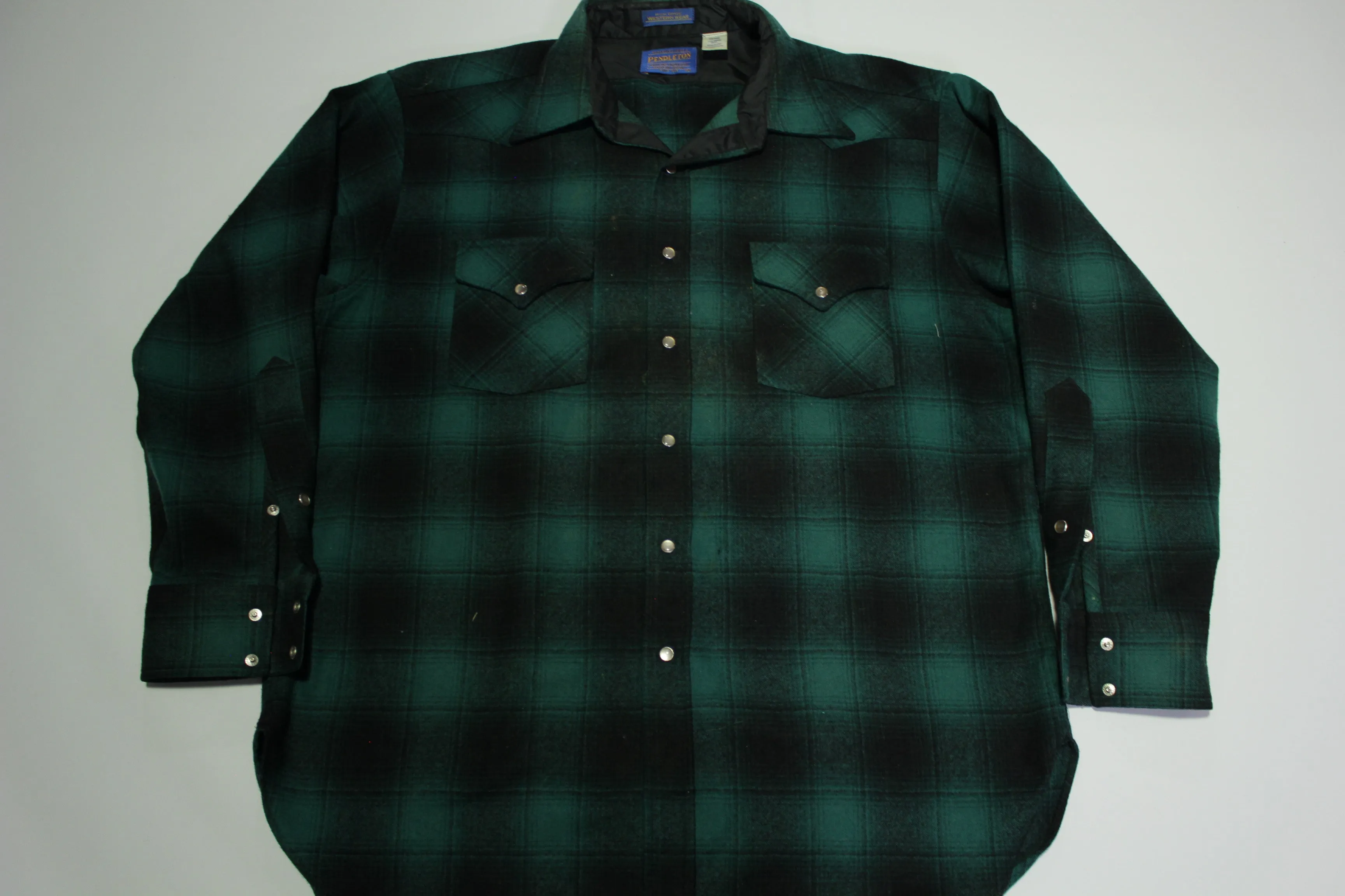 Pendleton High Grade Western Wear Vintage USA Pearl Snap Button Flannel Shirt