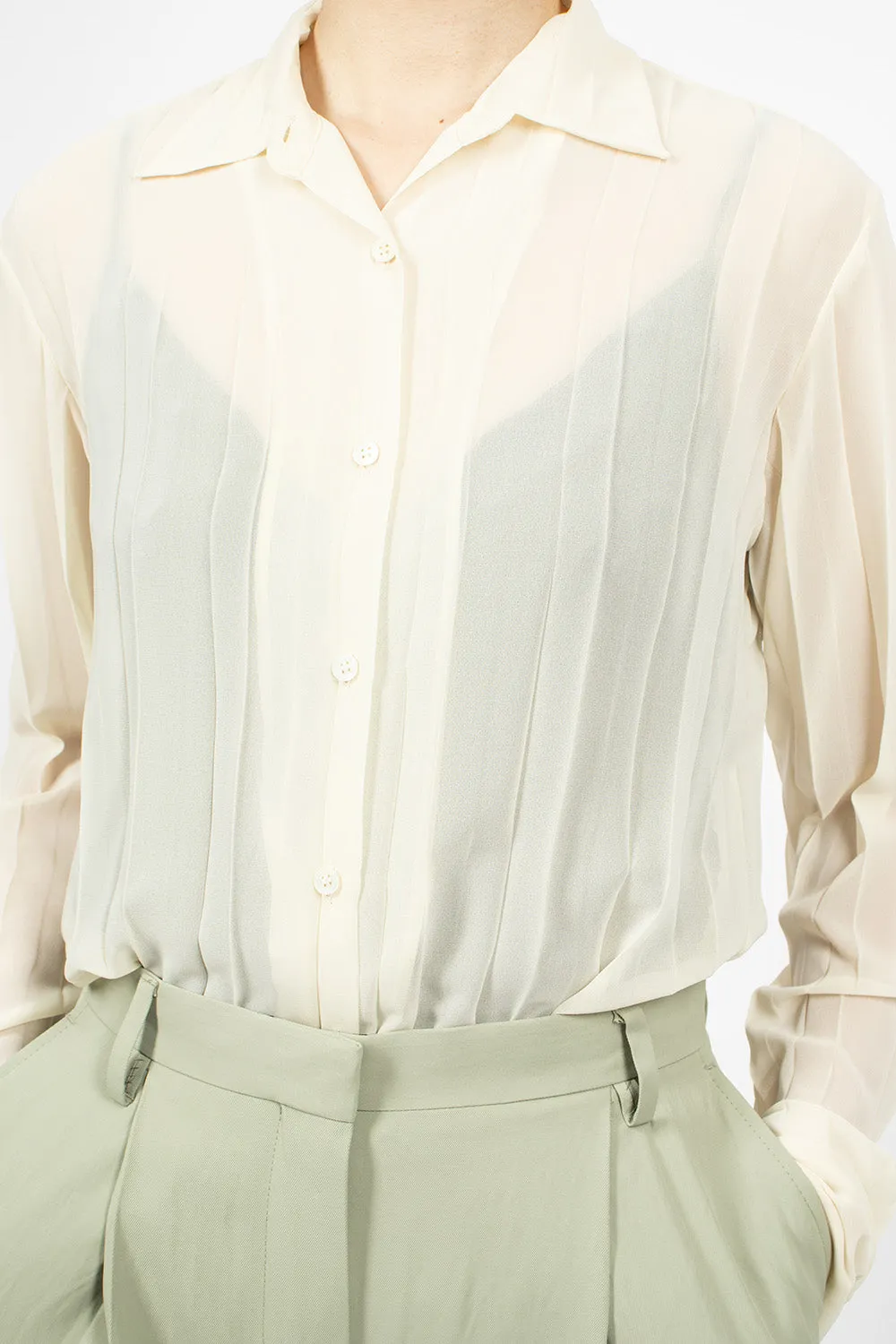 Pleats Shirt Off White