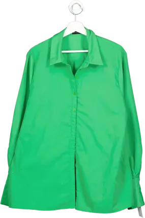 PrettyLittleThing Green Oversized Cuff Shirt UK 8