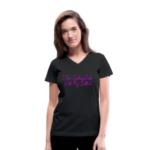 "I Love Sucking Dicks With My Butthole" Women's V-Neck T-Shirt