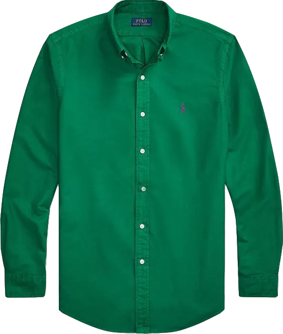 Ralph Lauren Green CUSTOM Fit Garment Dyed Oxford Shirt BNWT UK M