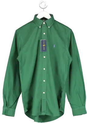 Ralph Lauren Green CUSTOM Fit Garment Dyed Oxford Shirt BNWT UK M