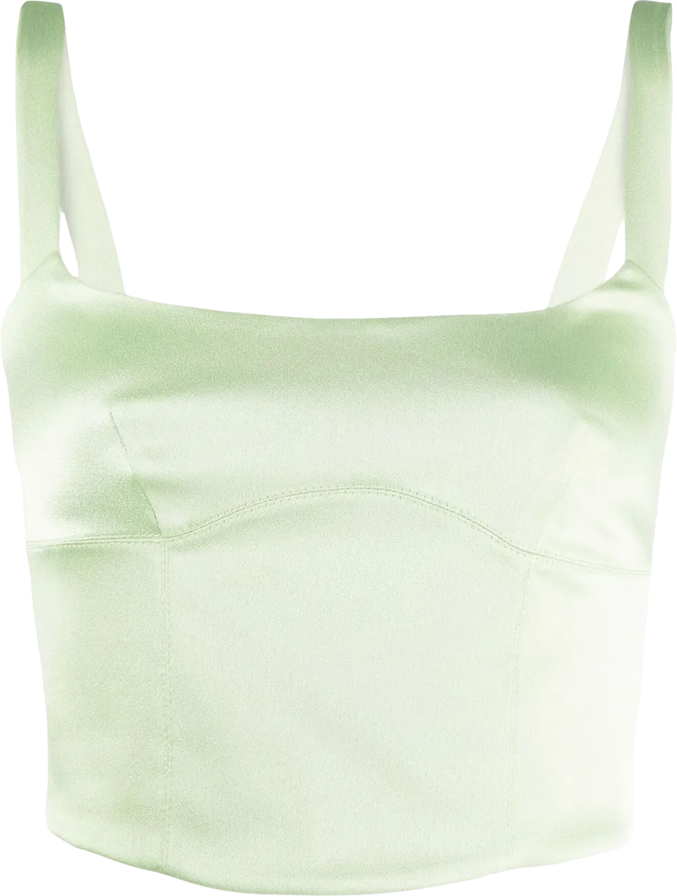 raquette Mint Green Satin Button-up Sleeveless Top UK XS