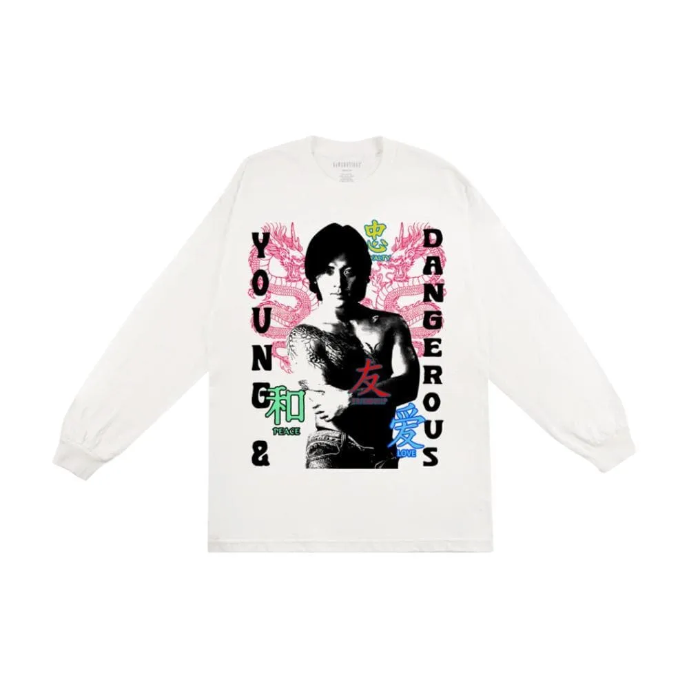 RAW EMOTIONS YOUNG N DANGEROUS  LS TEE-WHITE