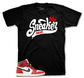 Retro 1 Lost And Found Shirt - St Crown - Black