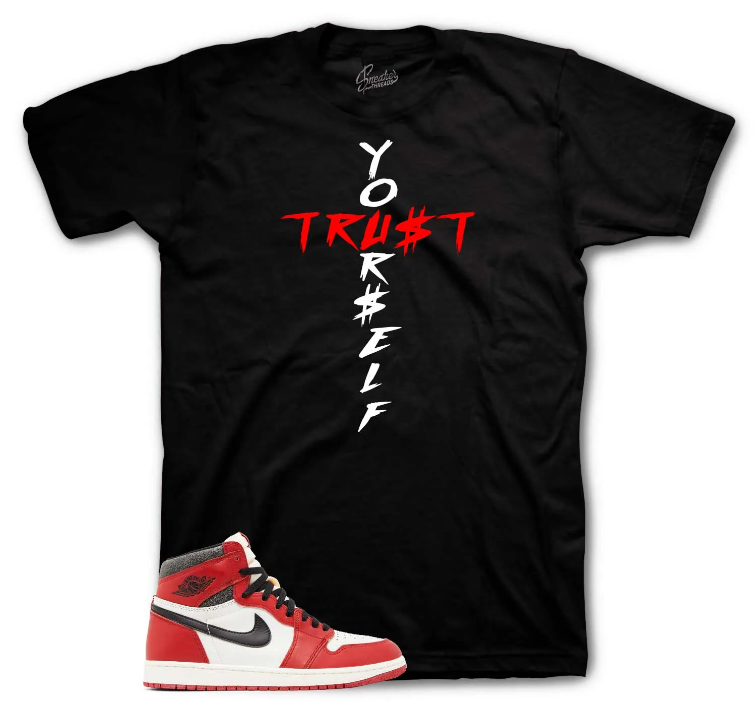 Retro 1 Lost And Found Shirt - Trust Yourself - Black