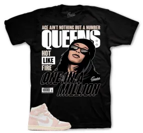 Retro 1 Washed Pink Shirt - Queens - Black