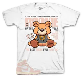 Retro 1 Washed Pink Shirt - Rookie Bear - White