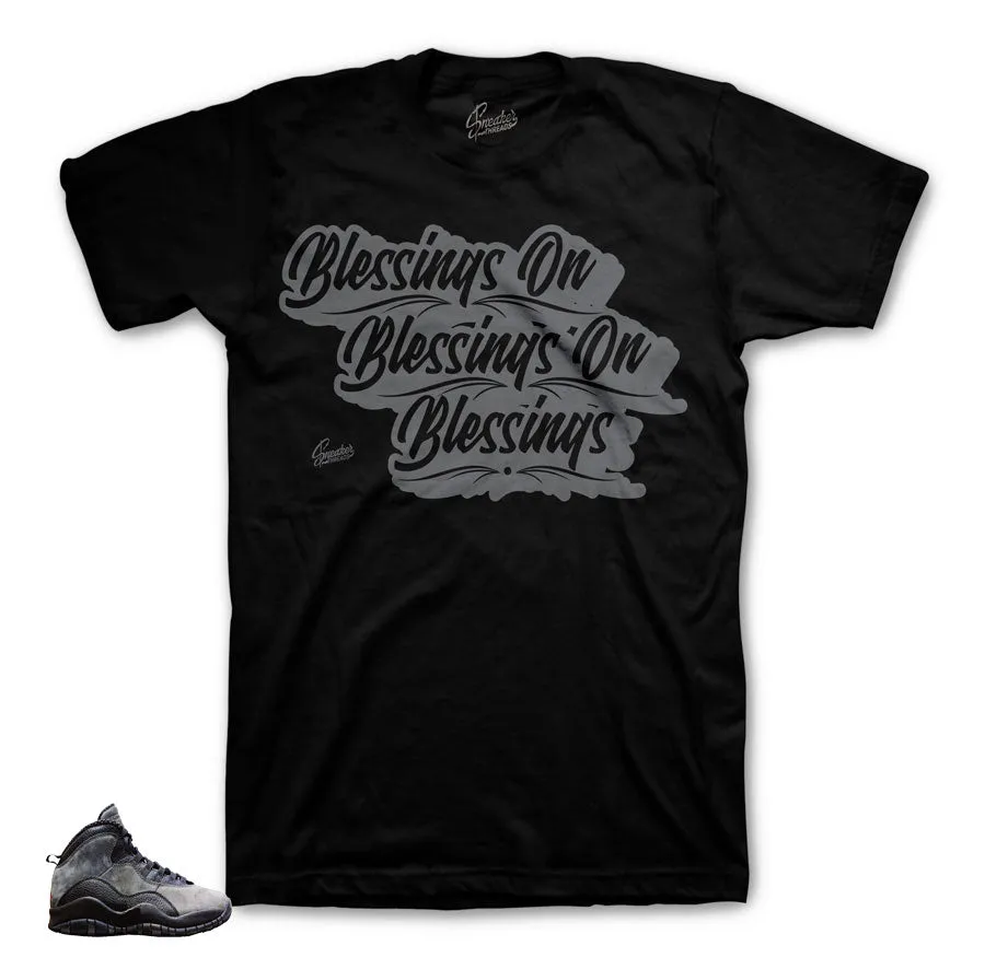 Retro 10 Shadow Shirt - Blessings - Black