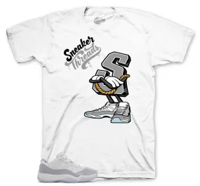 Retro 11 Cement Grey Shirt - Big S - White