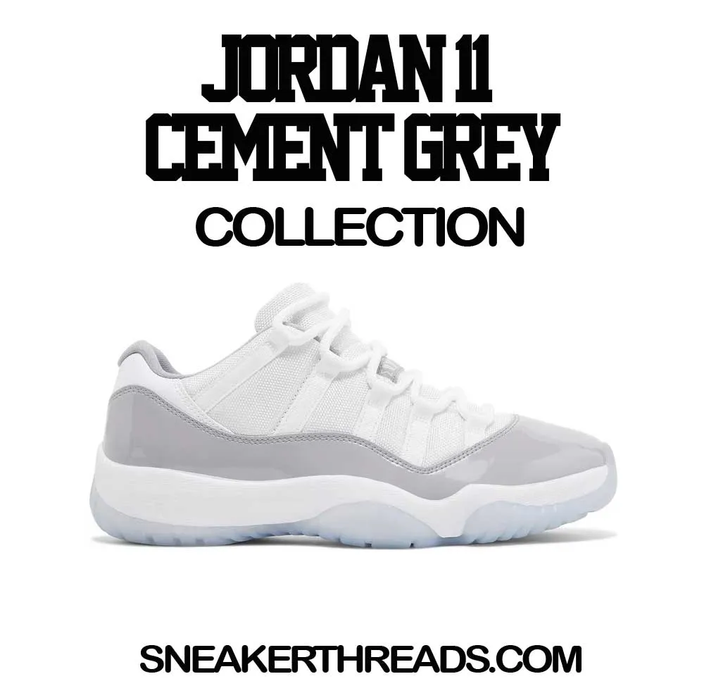 Retro 11 Cement Grey Shirt - Big S - White