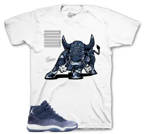 Retro 11 Midnight Navy 82 Shirt - Bull - White