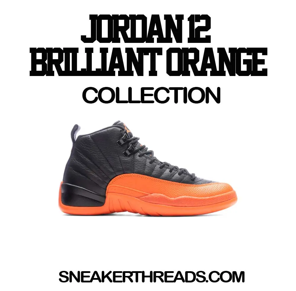 Retro 12 Brilliant Orange Shirt - War Bully - Black