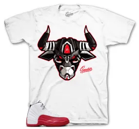 Retro 12 Cherry Shirt - War Bully - White