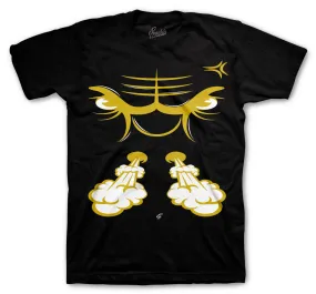 Retro 12 Royalty Shirt - Raging Face  - Black