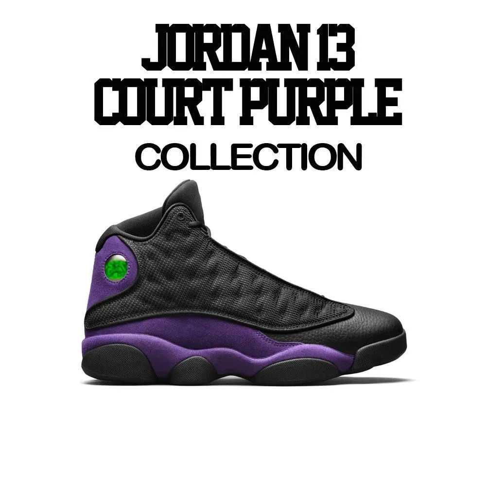 Retro 13 Court Purple Shirt - Trust Issues -  Black