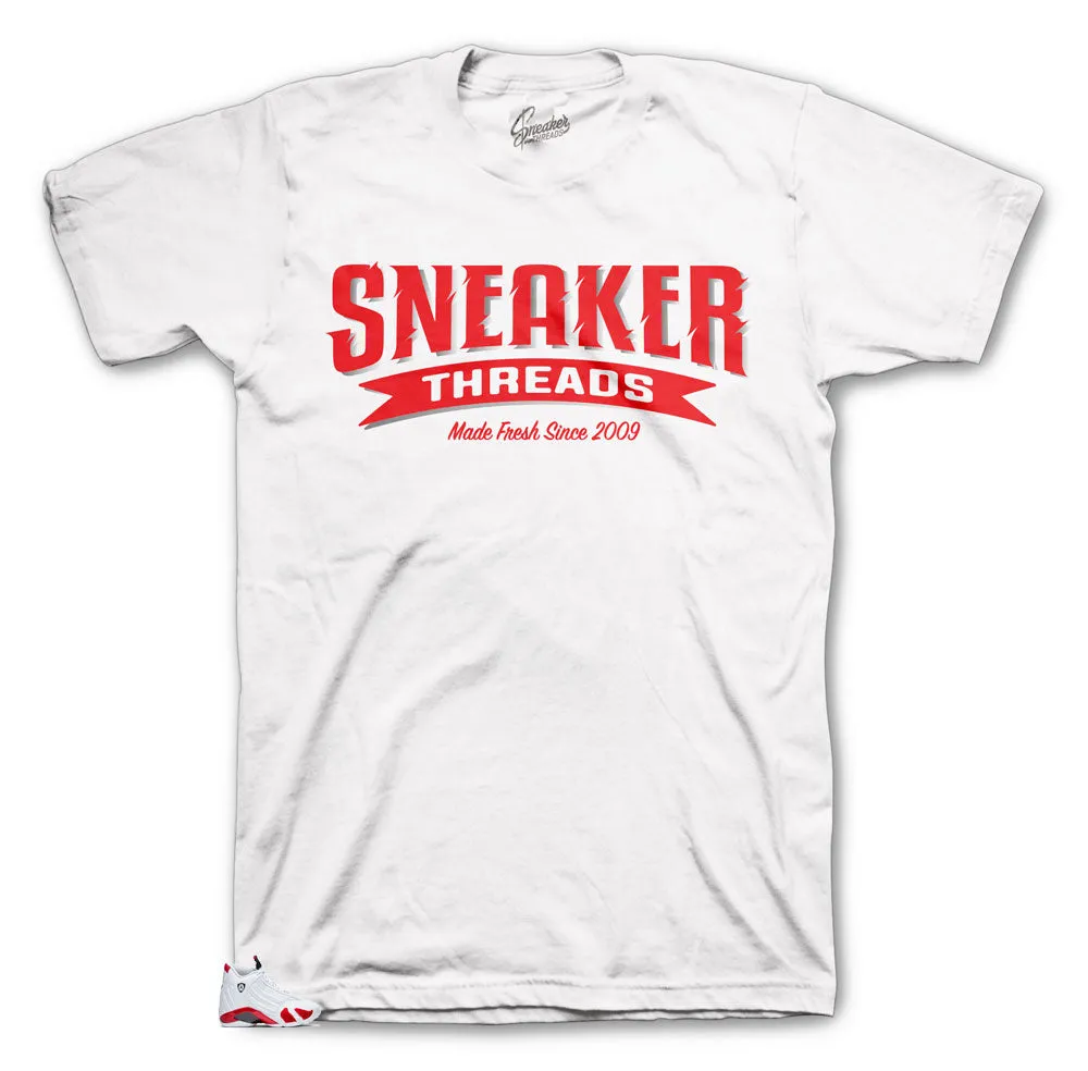 Retro 14 Candy Cane Shirt - Fresh Since - White