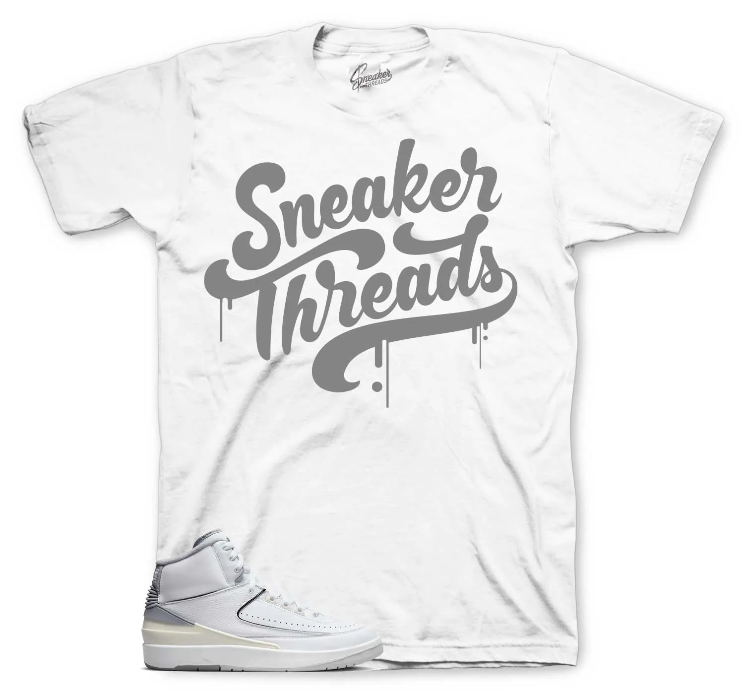 Retro 2 Cement Grey Shirt - ST Drip - White