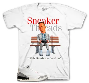 Retro 3 Reimagined White Cement Box Of Sneakers Shirt