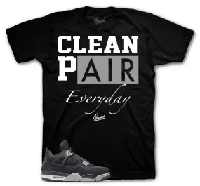 Retro 4 Black Canvas Clean Pair Shirt