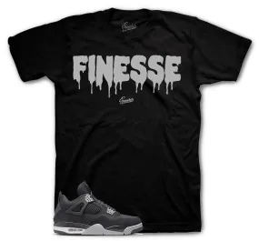 Retro 4 Black Canvas Shirt - Finesse - Black