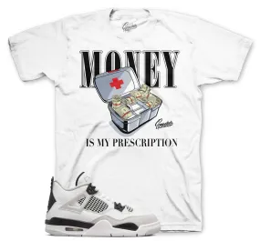 Retro 4 Military Black Shirt - Prescription - White