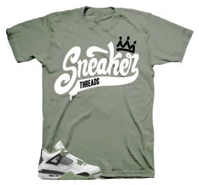 Retro 4 Oil Green Seafoam ST Crown Shirt