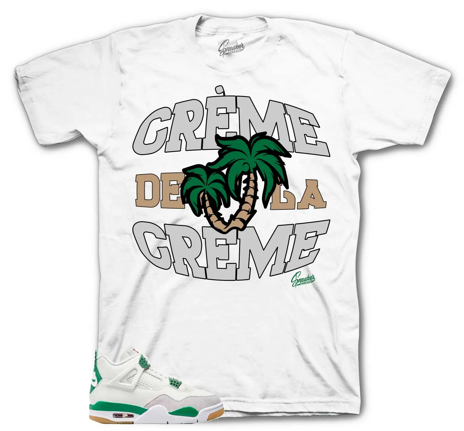 Retro 4 SB Pine Green Creme Shirt