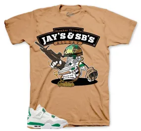 Retro 4 SB Pine Green Fly Kicks Shirt