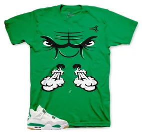 Retro 4 SB Pine Green Raging Face Shirt