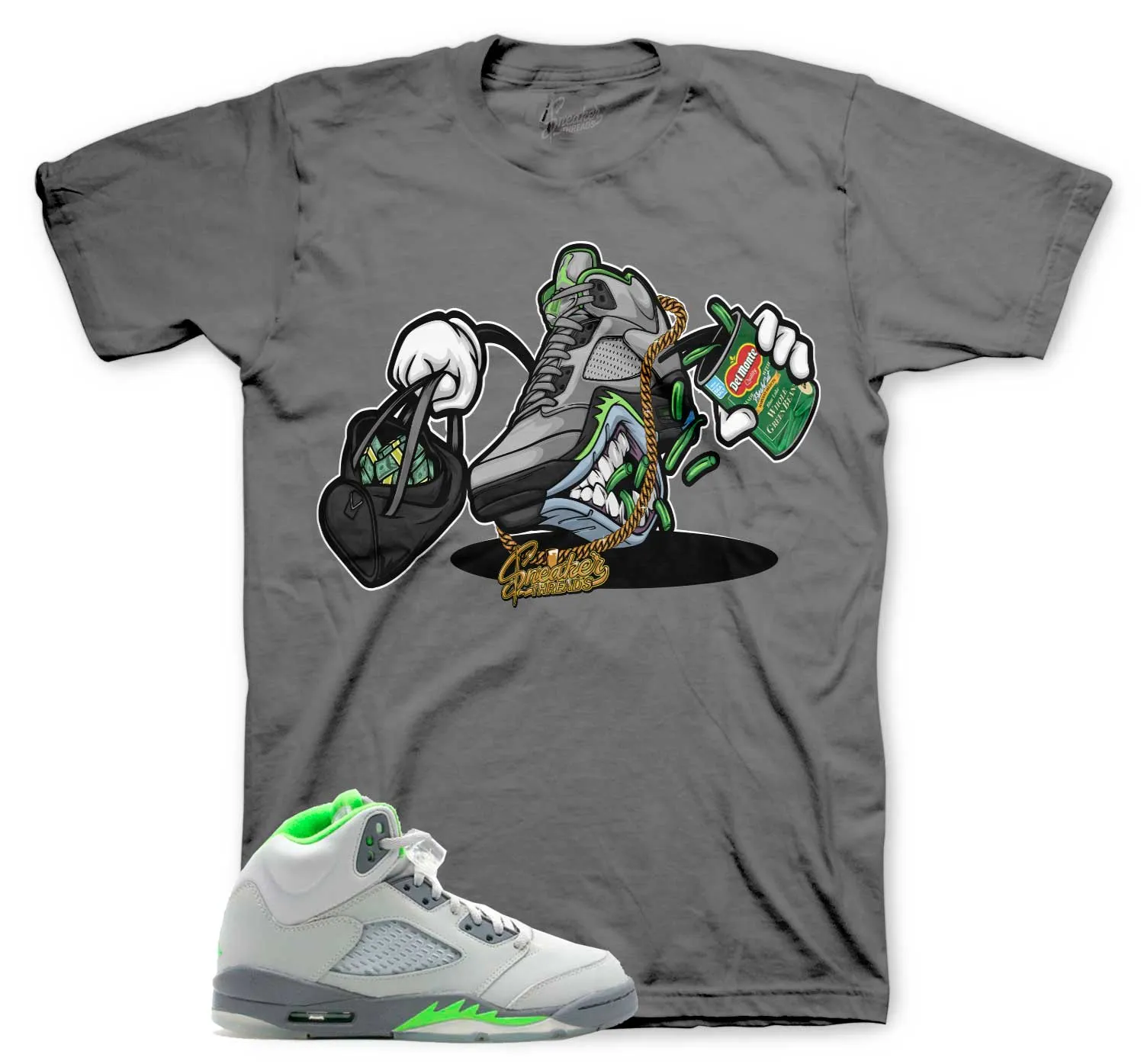 Retro 5 Green Bean Fly Kicks Shirt