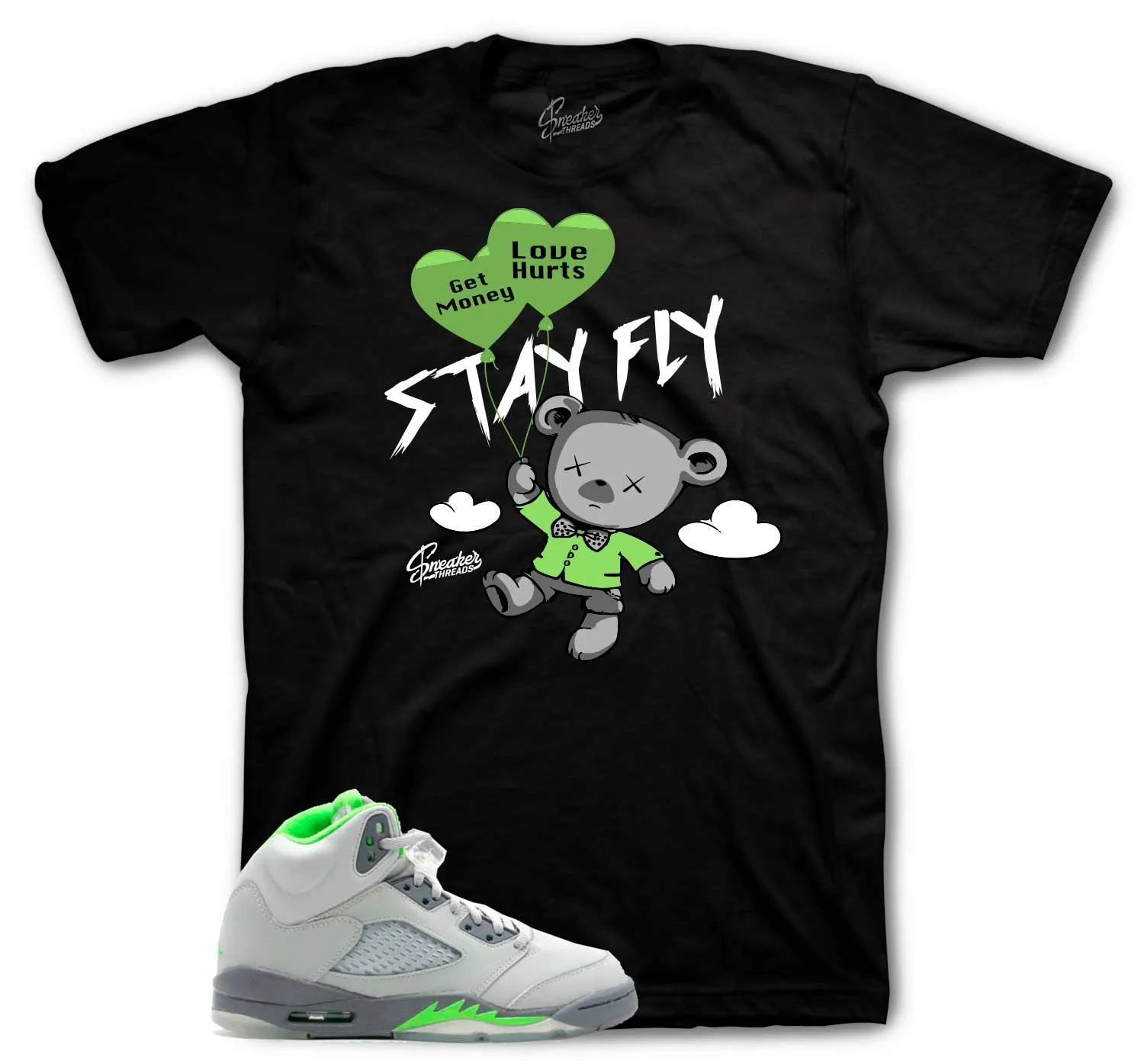 Retro 5 Green Bean Money Over Love Shirt