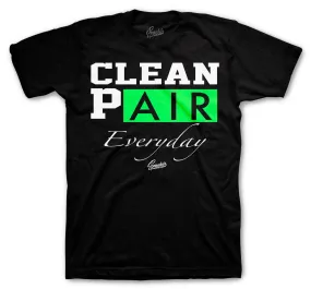 Retro 6 Electric Green Shirt - Clean Pair - Black