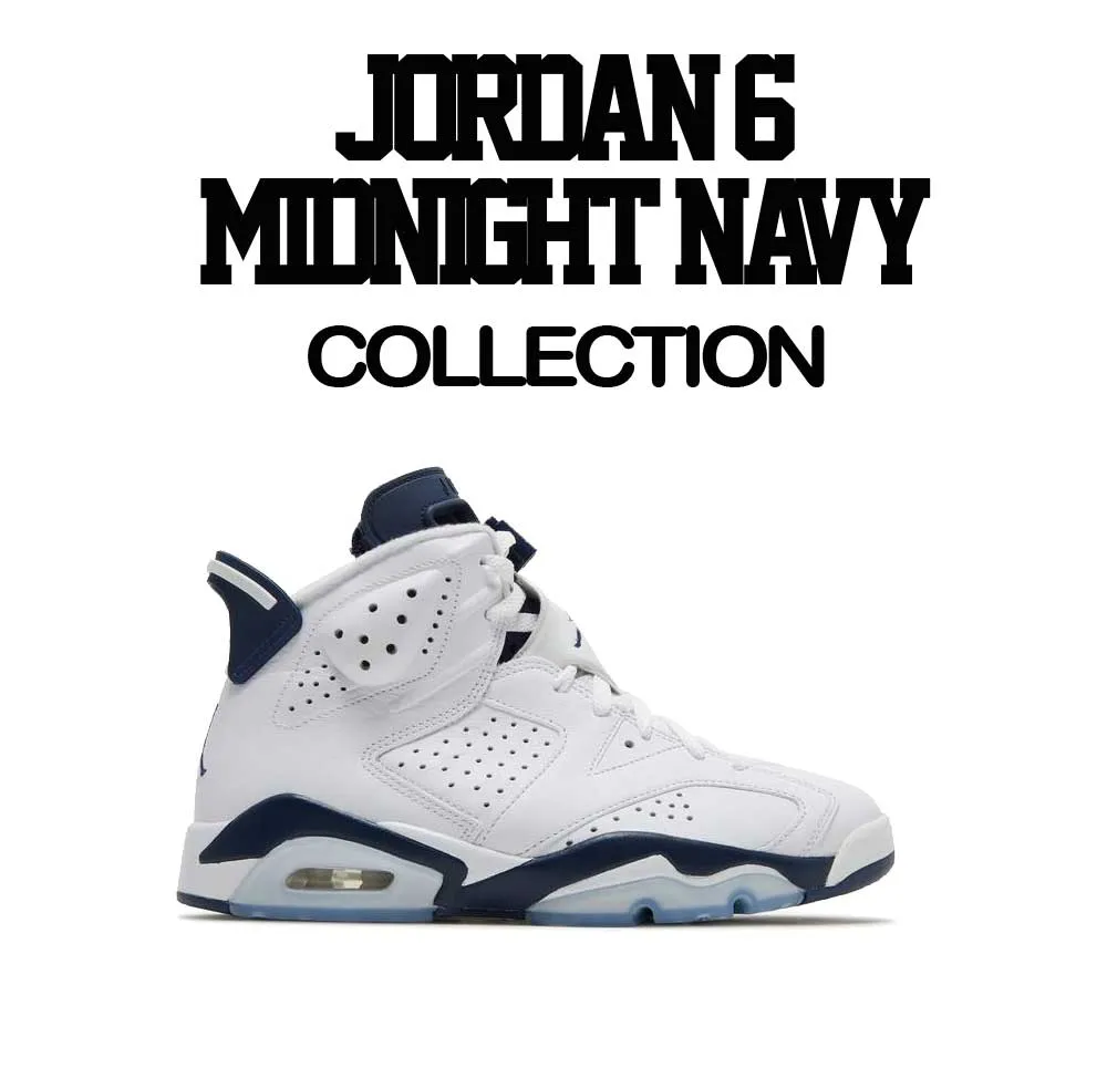 Retro 6 Midnight Navy Shirt - Got Em - White