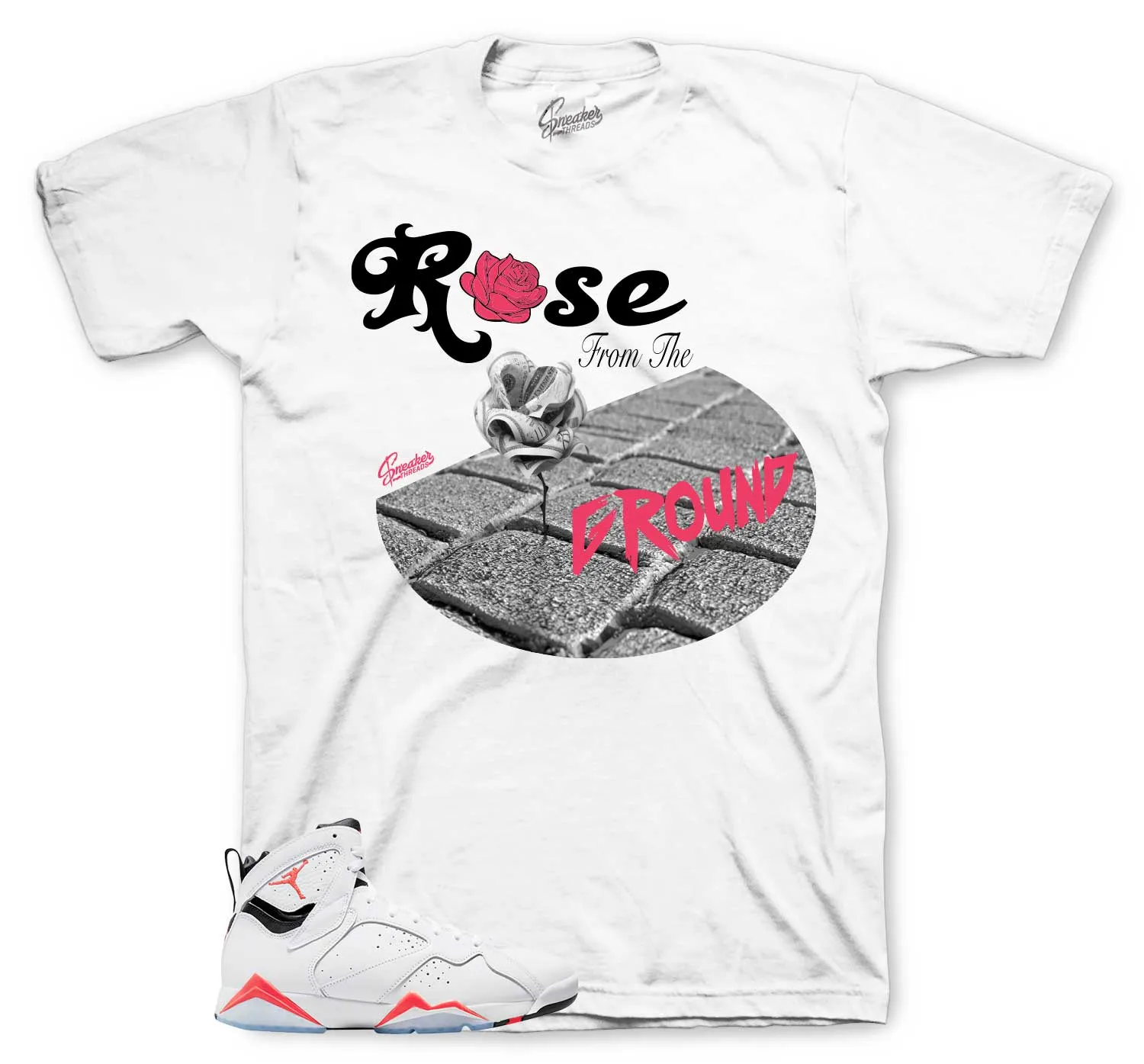 Retro 7 Infrared Shirt - Ground Rose - White