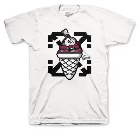 Retro 8 Burgundy Shirt - Lucky Charm - White