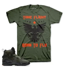 Retro 8 Take Flight Shirt - Born To Fly - Green