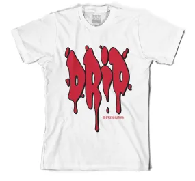 Retro 9 Gym Red Shirt - Drip - White