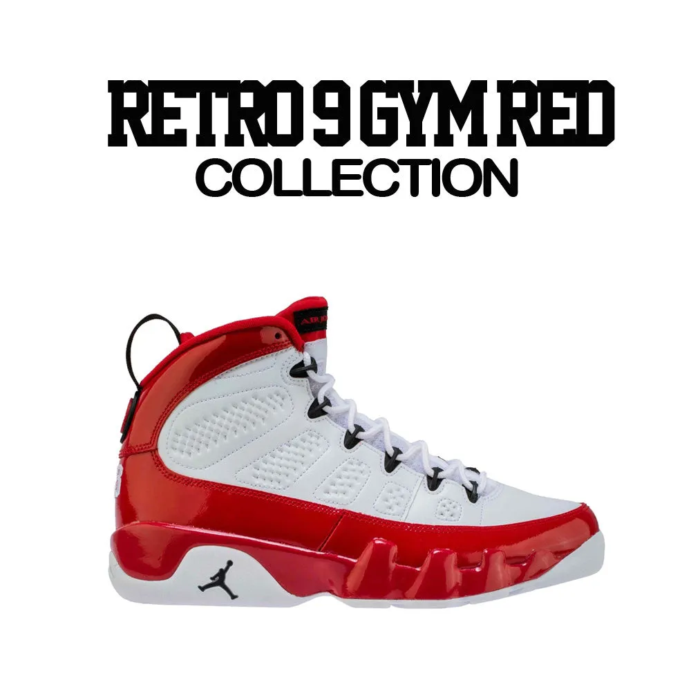 Retro 9 Gym Red Shirt - Drip - White