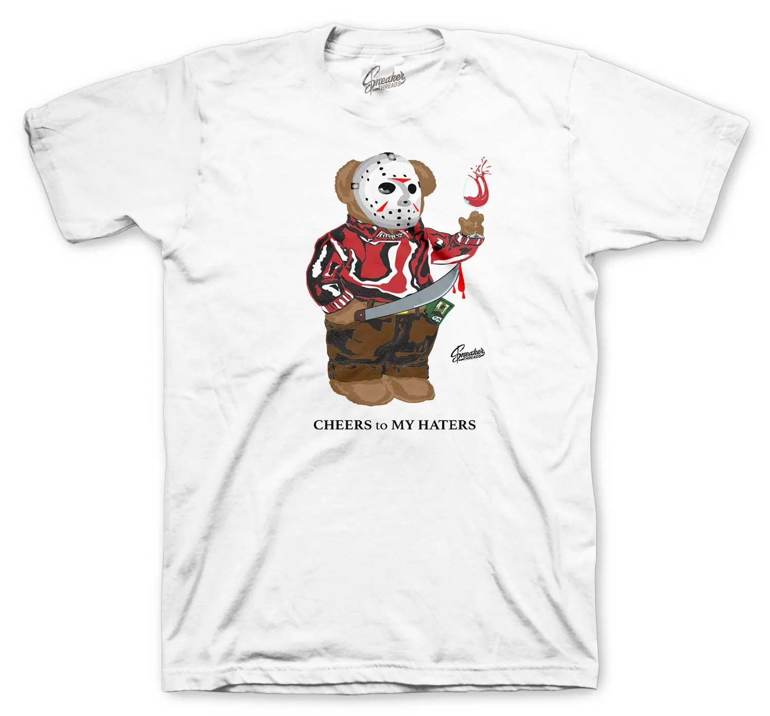 Retro 9 Gym Red Shirt - Jason Bear - White