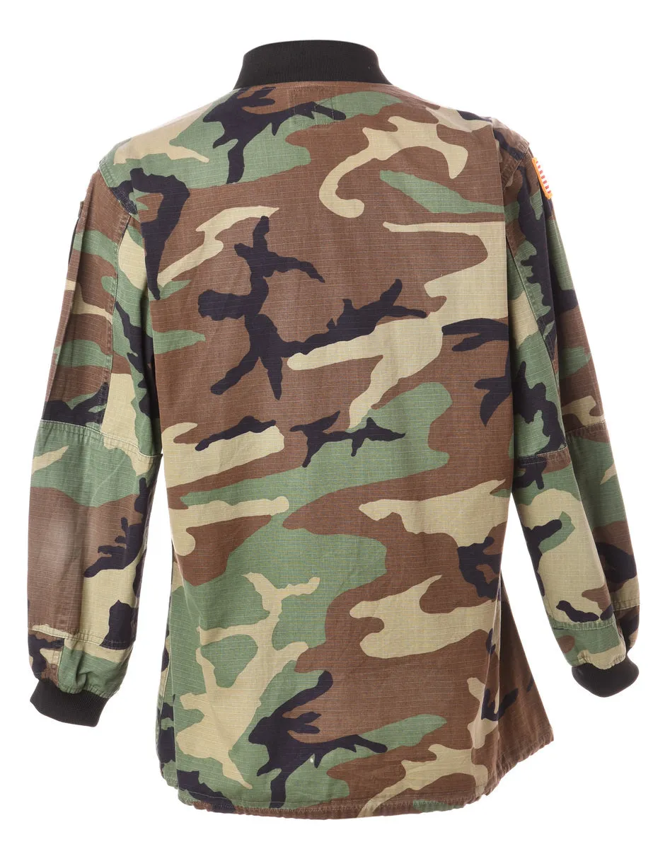 Reworked Workwear Jackson Camo Bomber Jacket - L