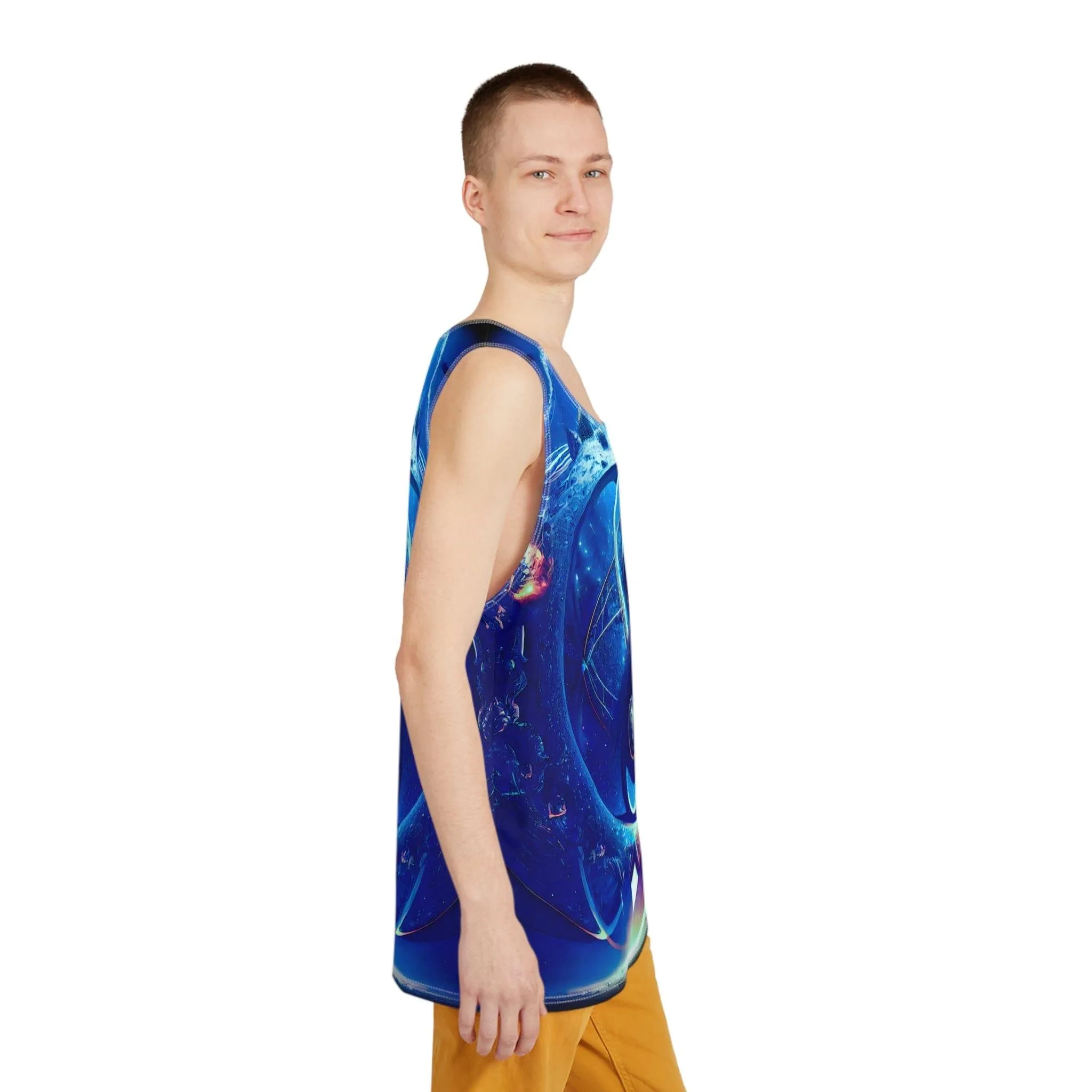 Sacred Geometry Infinity Blue Tank Top Shirt Custom Sublimation Print All-Over Design Tank Top - Stylish Comfort for Gym and Streetwear