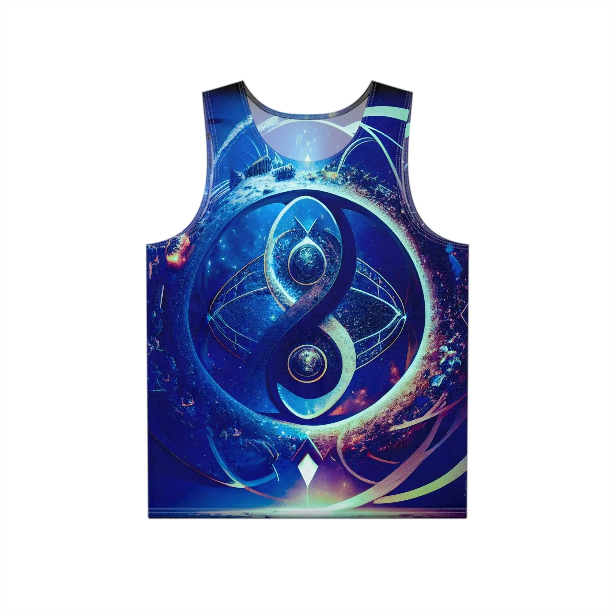 Sacred Geometry Infinity Blue Tank Top Shirt Custom Sublimation Print All-Over Design Tank Top - Stylish Comfort for Gym and Streetwear