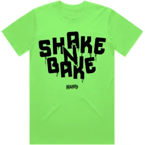 SHAKE N BAKE : Neon Green Sneaker Tees Shirt