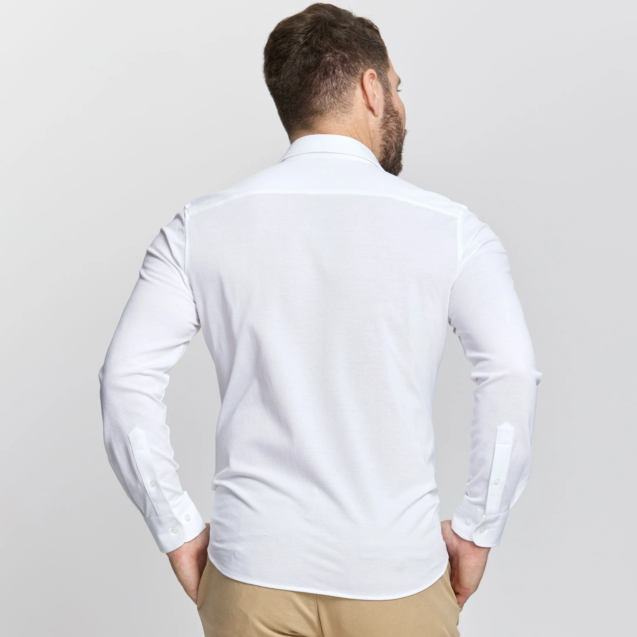 Solid White Performance Stretch Shirt